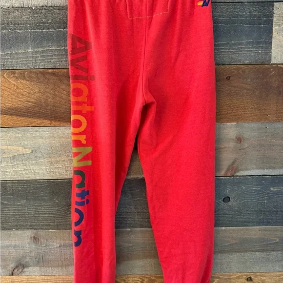 Aviator Nation Red Kids Sweatpants - Picture 2 of 3